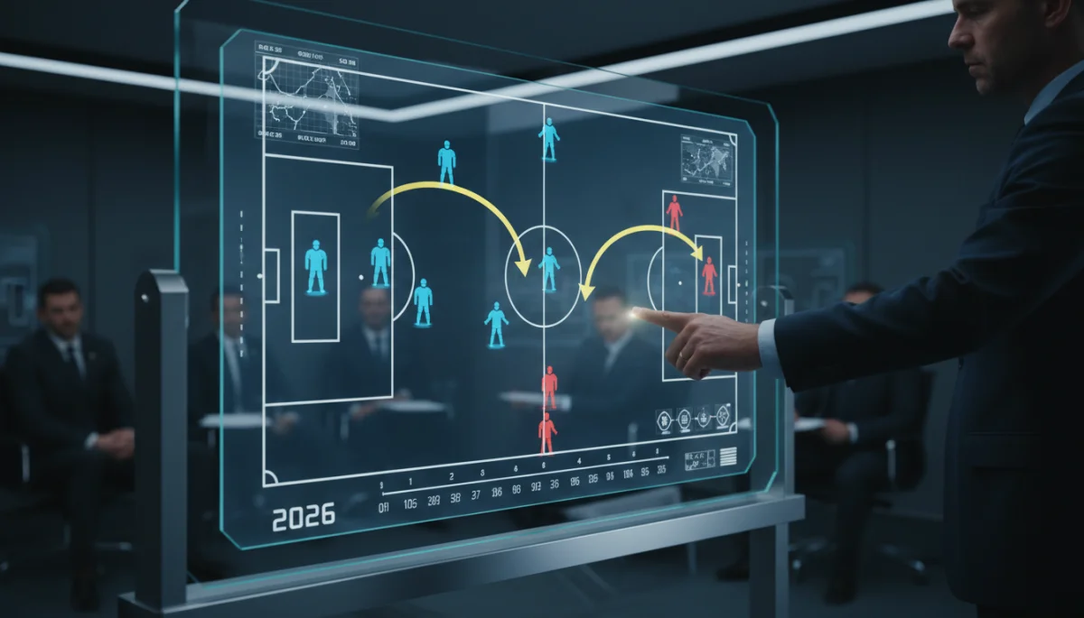 Tactical board showing football substitution strategy